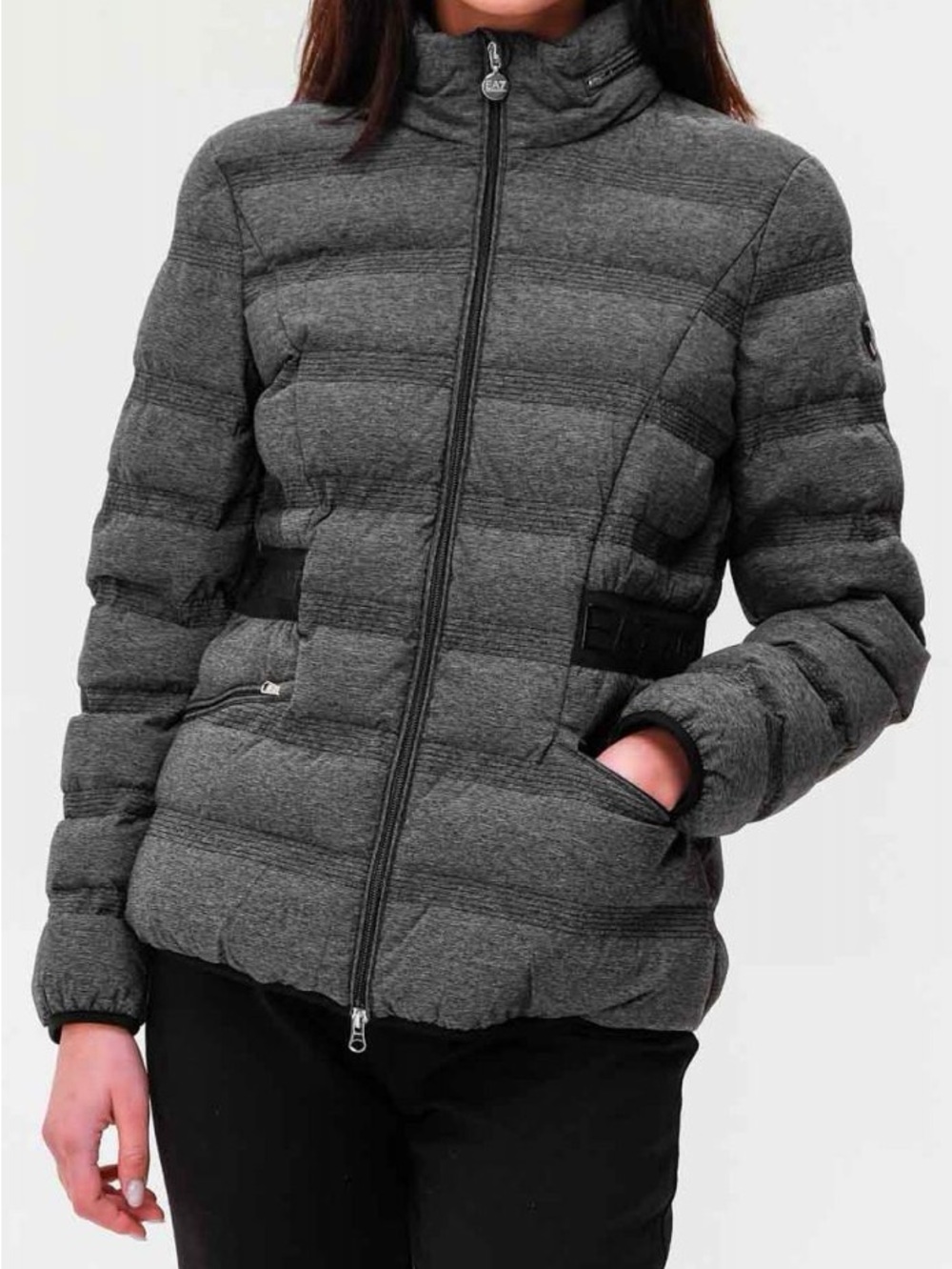 Emporio Armani Heather Gray Quilted Puffer Jacket